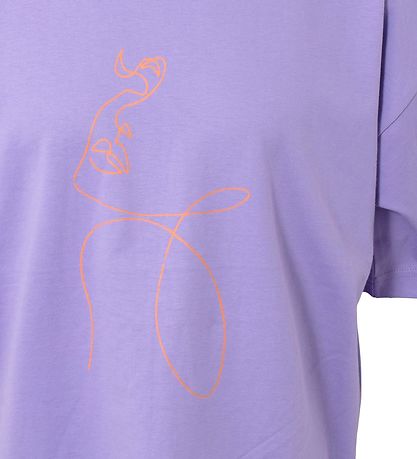 Hound T-shirt - Oversized - Lilac m. Print