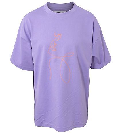 Hound T-shirt - Oversized - Lilac m. Print