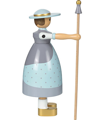 Kay Bojesen Trfigur - Hyrdinden - 18 cm - Lilla/Grn