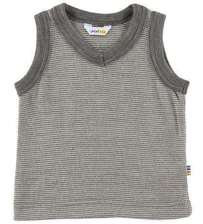 Joha Vest - Uld - Gr/Hvid