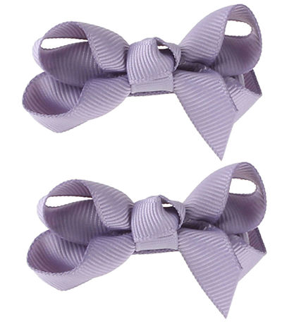 By Stær Hårsløjfer - 2-pak - Klassisk - 6 cm - Støvet Lilla