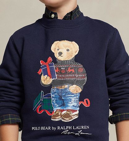 Polo Ralph Lauren Sweatshirt - Holiday - Navy m. Bamse