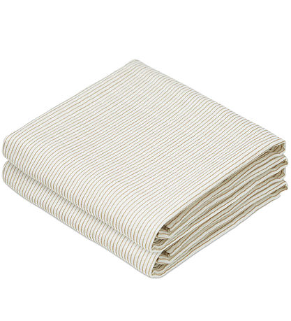 Cam Cam Stofbleer - 70x70 cm - 2-pak - Classic Stripes Camel