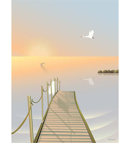 Vissevasse Plakat - 30x40 cm - Bathing Bridge