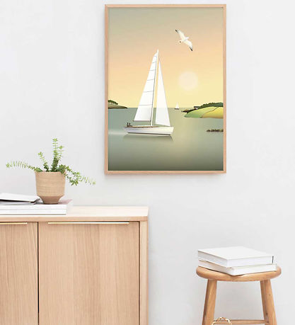 Vissevasse Plakat - 30x40 cm - Sailboat