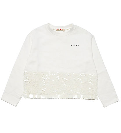 Marni Sweatshirt - Off White m. Pailletter