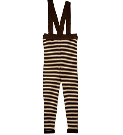 Fliink Leggings m. Seler - Strik - Viskose - Favo - Chocory Coff