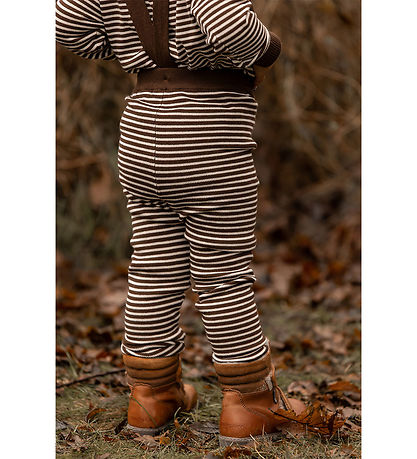 Fliink Leggings m. Seler - Strik - Viskose - Favo - Chocory Coff