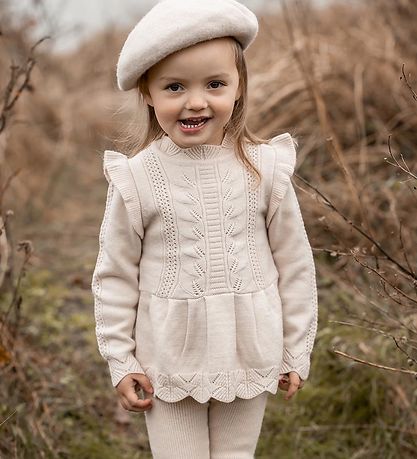 Fliink Bluse - Strik - Viskose - Alilly Peplum - Sandshell