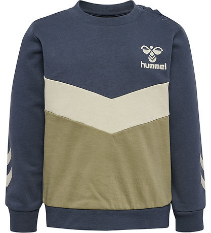 Hummel Sweatshirt - hmlSkye - Ombre Blue m. Stvet Armygrn