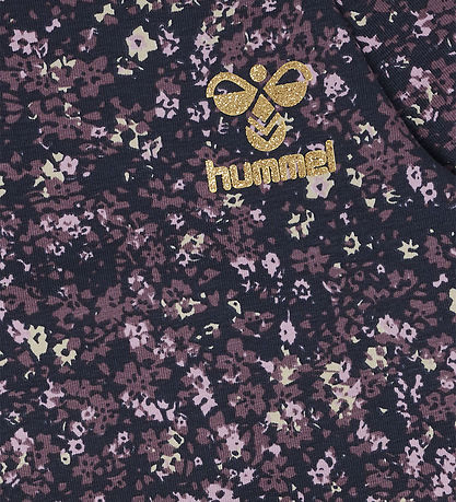 Hummel Body l/ - hmlFloa - Ombre Blue/Lilla m. Blomster