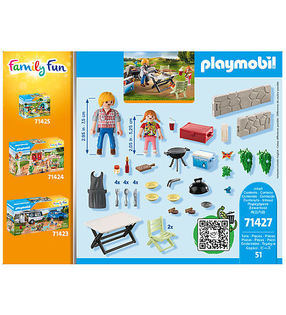 Playmobil Family Fun - Flles Grillaften - 71427 - 51 Dele