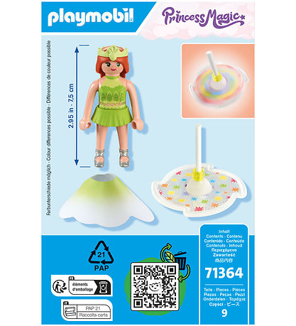 Playmobil Princess Magic - Himmelsk Regnbuesnurretop Med Prinses
