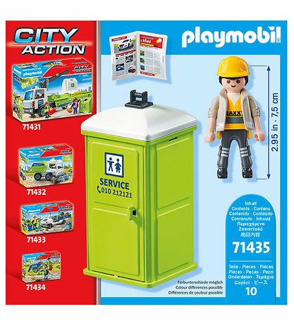 Playmobil City Action - Mobilt Toilet - 71325 - 10 Dele