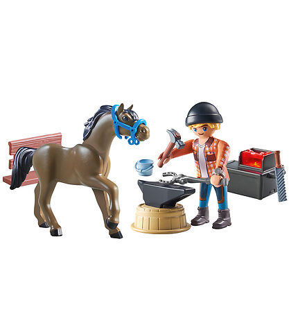 Playmobil Horses Of Waterfall - Beslagsmed Ben og Achilles - 713