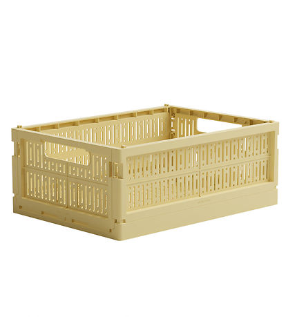 Made Crate Foldekasse - Midi - 33x24x13 cm - Lemon Cream