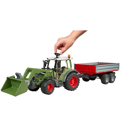 Bruder Traktor - Fendt Vario 211 m. Frontlsser og Tippelad - 02