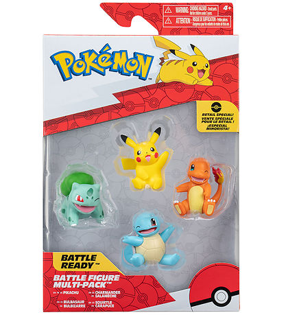 Pokémon Figurer - 4-pak - Battle Figure Pack - Pikachu/Charmande