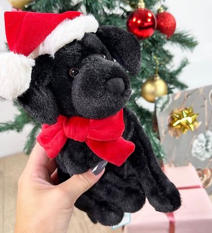 Jellycat Bamse - 22x8 cm - Winter Warmer Pippa Black Labrador