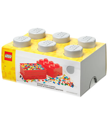 LEGO Storage Opbevaringsboks - 6 Knopper - 37,5x25x18 - Stone G