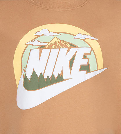 Nike T-shirt - Amber Brown m. Print