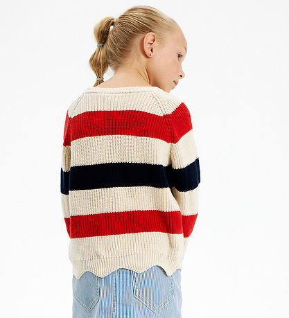 The New Bluse - Strik - TnOlly - White Swan Stripes