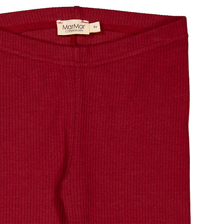 MarMar Leggings - Modal - Rib - Hibiscus Red