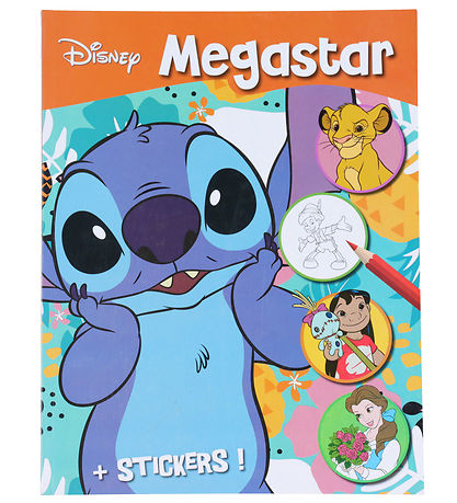 Megastar Malebog m. Klistermærker - 128 Sider - Disney