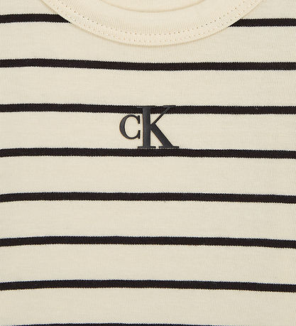 Calvin Klein Bodyer l/ - 2-pak - Sort/Vanilla Stripe