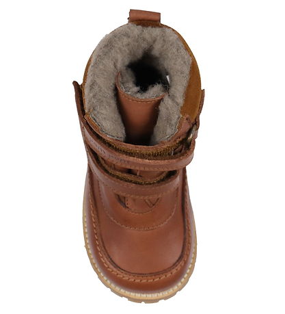 Pom Pom Vinterstvler m. For - Velcro Boot Tex - Dark Camel