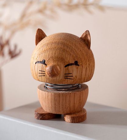 Hoptimist Cat - 7,3 cm - Oak
