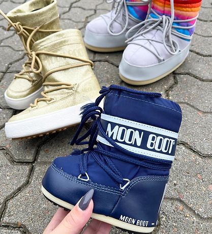 Moon Boot Vinterstvler - Icon Low Rainbow - Glacier Grey