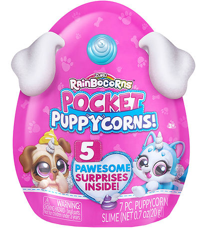 Rainbocorns Legetj - 5 Dele - Pocket Puppycorns