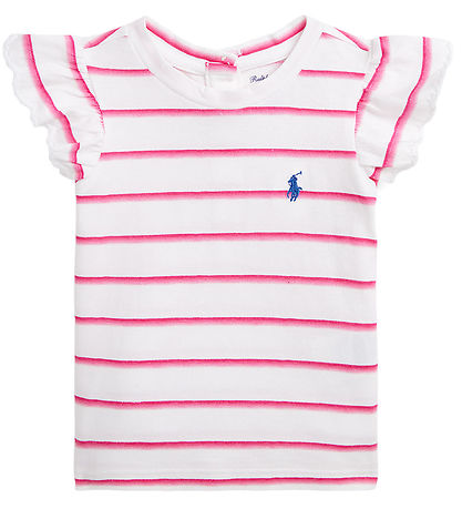 Polo Ralph Lauren T-shirt - Hvid/Pinkstribet