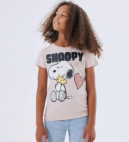 Name It T-shirt - Noos - Snoopy - NkfNanni - Sepia Rose m. Print