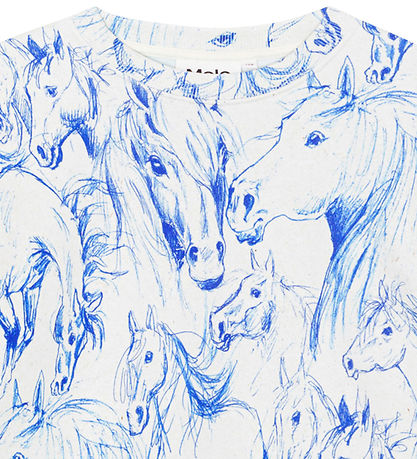 Molo Sweatshirt - Monti - Blue Horses