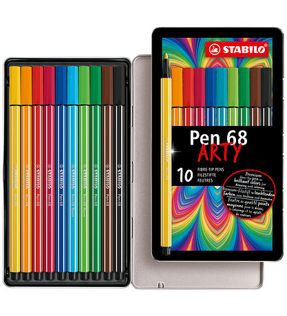 Stabilo Tuscher - Pen 68 Arty - 10 stk. - Multifarvet