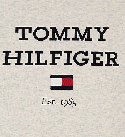 Tommy Hilfiger Sweatshirt - TH Logo - New Light Grey Heather