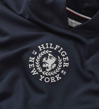 Tommy Hilfiger Hættetrøje - Viskose - Crest Logo - Desert Sky