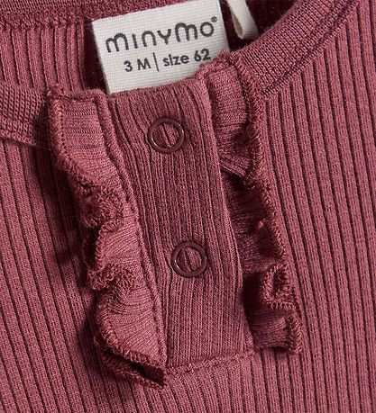 Minymo Body l/ - Rib - Roan Rouge