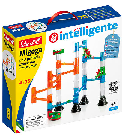 Quercetti Kuglebane - Migoga Marble Run Transparent - 45 Dele -