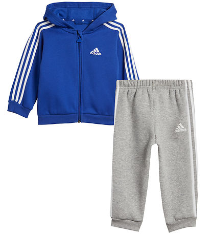 adidas Performance Sweatst - I 3S FZ FL - Bl/Grmeleret m. Hvi