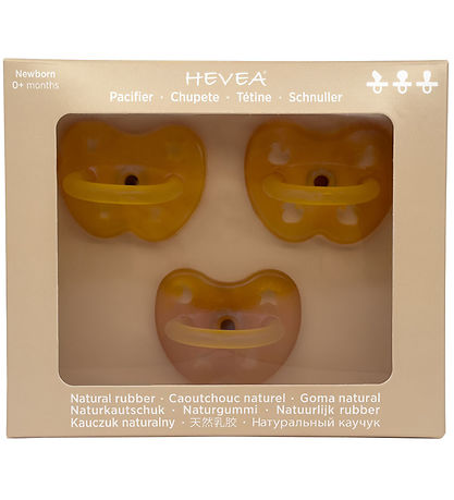 Hevea Sutter - 0-3 mdr - 3-pak - Naturgummi - Natural