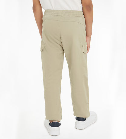 Calvin Klein Bukser - Sateen Cargo - Plaza Taupe