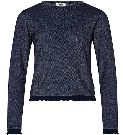 Mads Nrgaard Bluse - Trisa - Navy/Slvglimmer