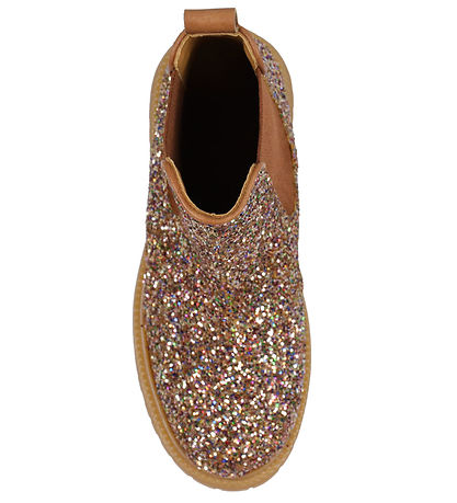 Angulus Støvler - Chelsea - Multi Glitter/Tan/Cognac