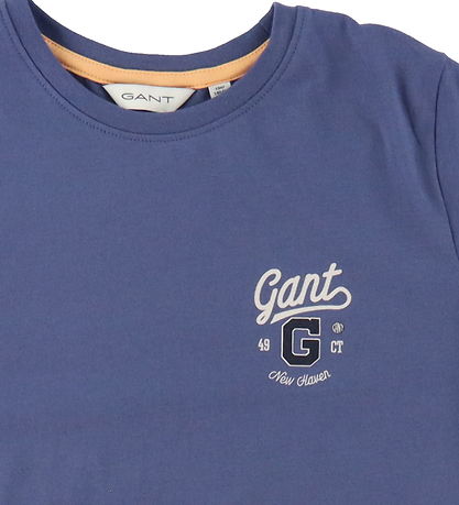 GANT T-shirt - Graphic - Washed Blue