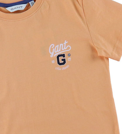 GANT T-shirt - Graphic - Coral Apricot