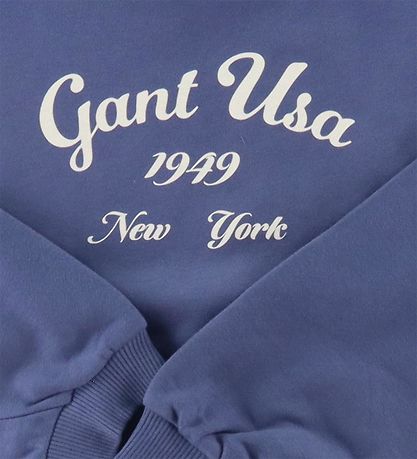 GANT Sweatshirt - Oversized Logo - Washed Blue