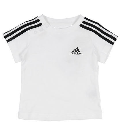 adidas Performance St - T-shirt/Shorts - Hvid/Sort